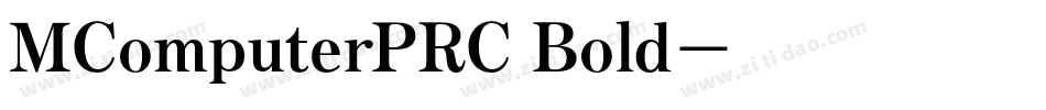 MComputerPRC Bold字体转换